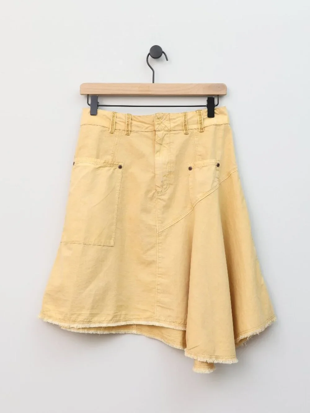 NWT Free People Sahara Midi Skirt Yellow Size 2